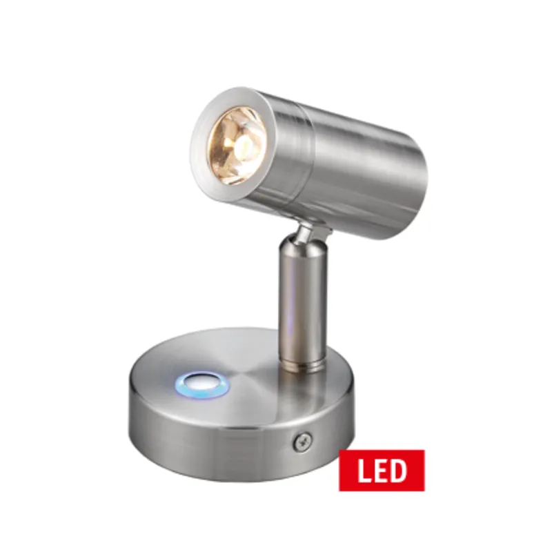 Led Wand-Leselampe, 10-30v, Aluminium, D=60mm, H=88mm, Dimmbar mit Schalter