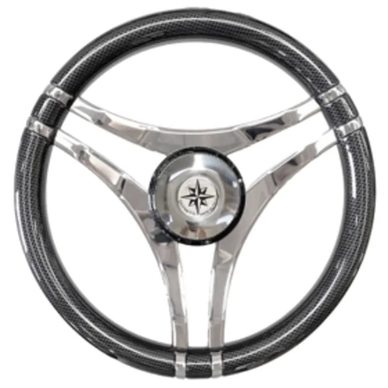 3-Doppelspeichen-Edelstahl-Lenkrad Modell 29 Carbon, Ø=350mm