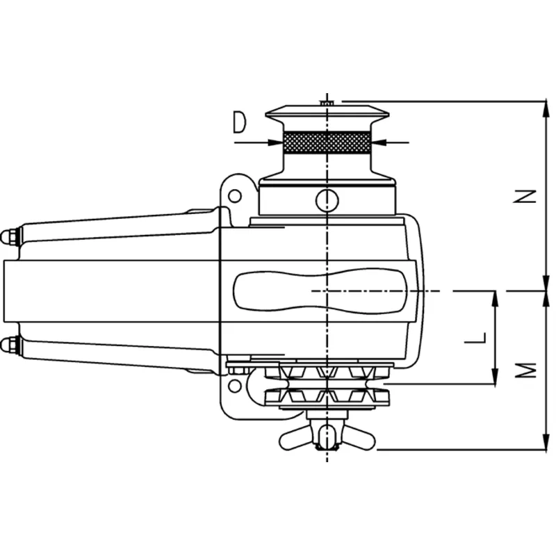 Lofrans Windlasses Ankerwinde Horizontal, Modell 'Tigres', 12mm, Iso/Din766, 24v, 1500w, mit Spillkopf