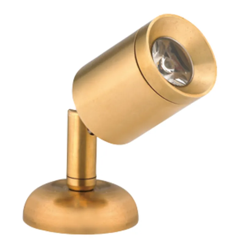 Led Wand-Leselampe (Mini), Messing, 8-30v/1,2w, Led 1x 1w, H=84mm