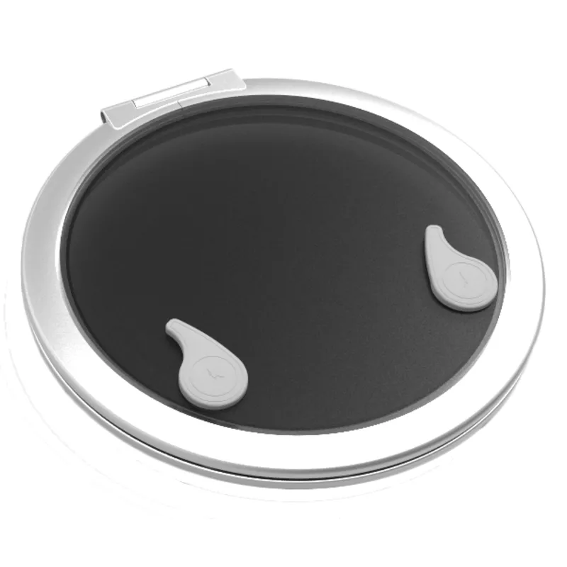 Goïot Aluminium Luken Modell 'Opal 18', Satin, Abm. Ø474mm, Lochmaß Ø420mm, Rahmen 15mm