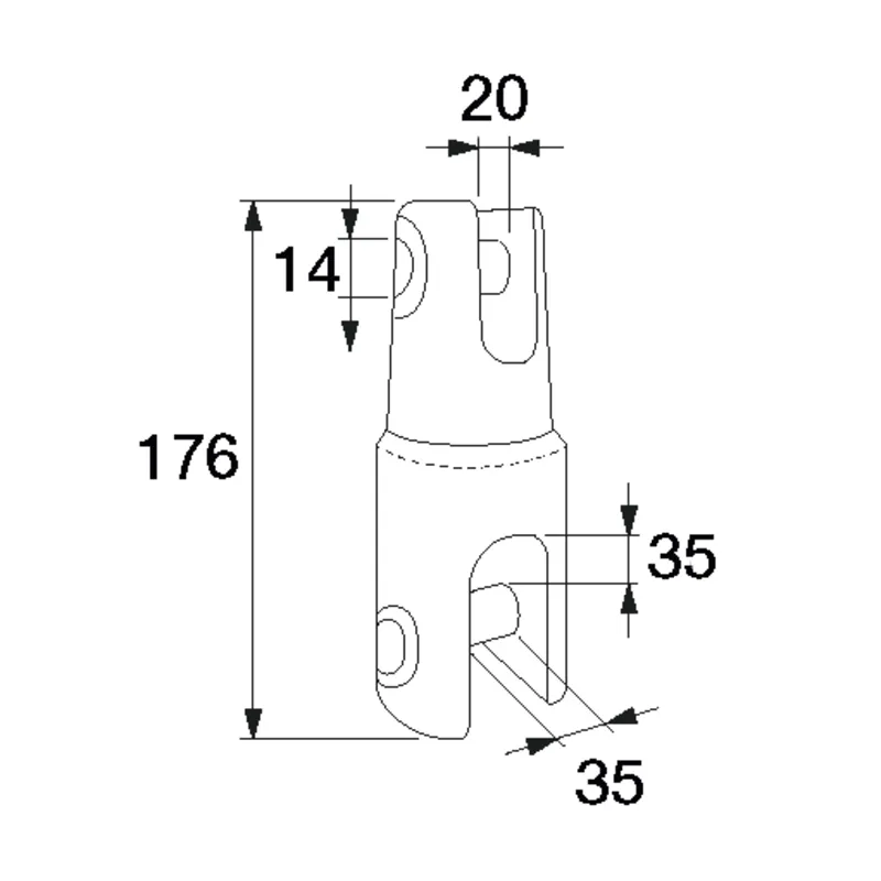 Professionele maxi ankerkettingverbinder wartelend Ø14-16 ketting