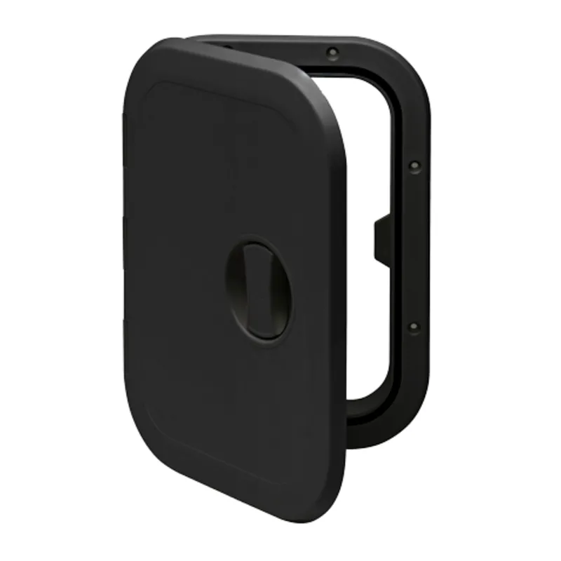 Kunststoff-Luke, 373x270mm, 180°, Abnehmbar, Schwarz