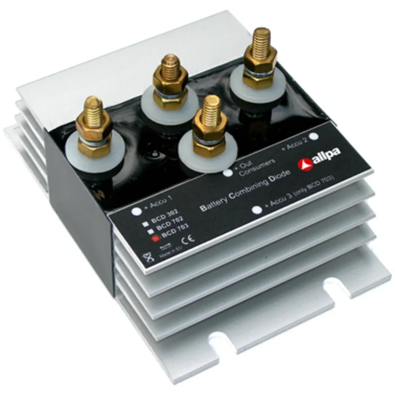 Batterie Combining Schottky Diode Modell 'Bcd-702', 12/24v (In & Uit), 70a, 2 Batterien
