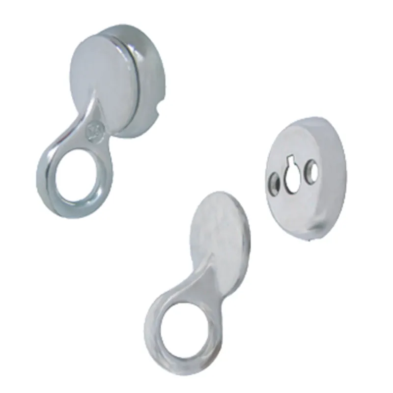 Niro Fenderaugen-/Hakensatz, für Fender Von 100-250mm, Satz Von 2x Augen & 2x Grundplatte