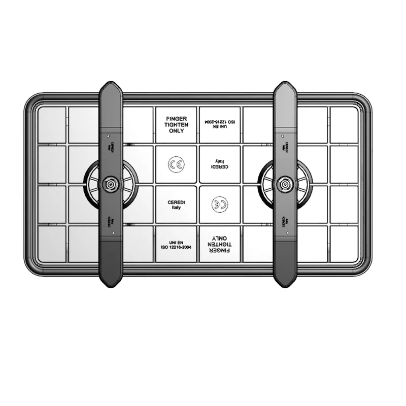 Inspektionsluke Nautylus Außenmaße 285x540mm; Schwarz