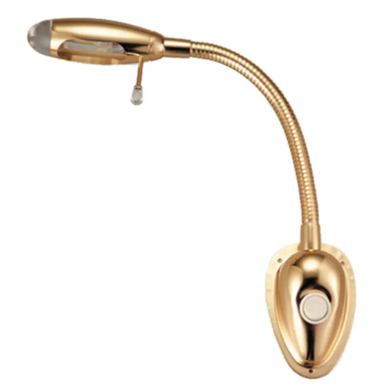 Kartenleselampe, L=373mm, Messing, 12v/10w, Halogen