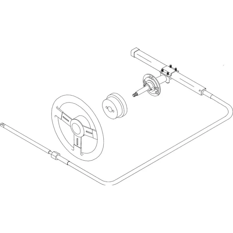 Seastar 90° Montagesatz für SH5230 Rack Steuerkopf