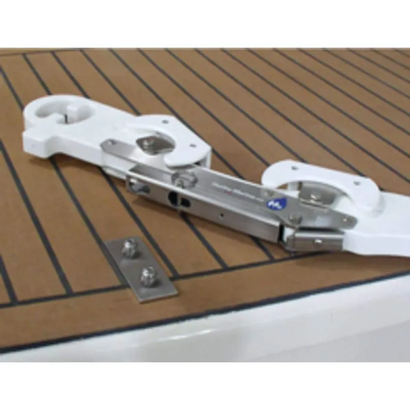 Hurley H2o Davit System 10" Mount Hard Bottom Black mit Fußplatte für Die Montage auf Der Badeplattform