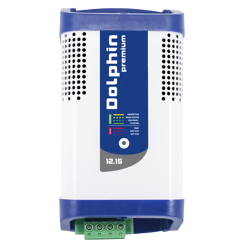 Dolphin Premium Elektronischer Batterielader, 12v, 15a, Kapazität 220ah, 96x120x238mm