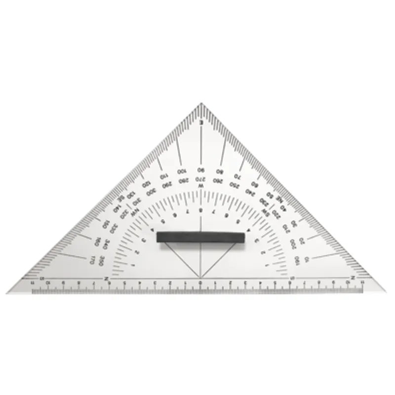 Plexiglas Kursdreieck, mit Griff, L=250mm