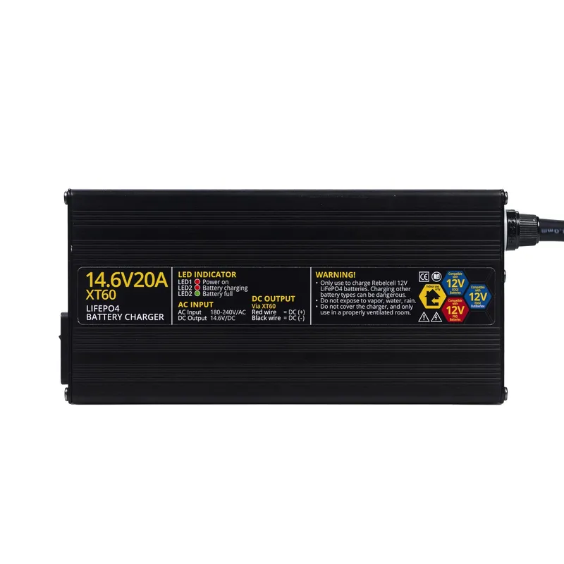 Rebelcell Acculader 14.6V20A XT60 LiFePO4 - für 12V EDGE/PRO/Outdoorbox EDGE