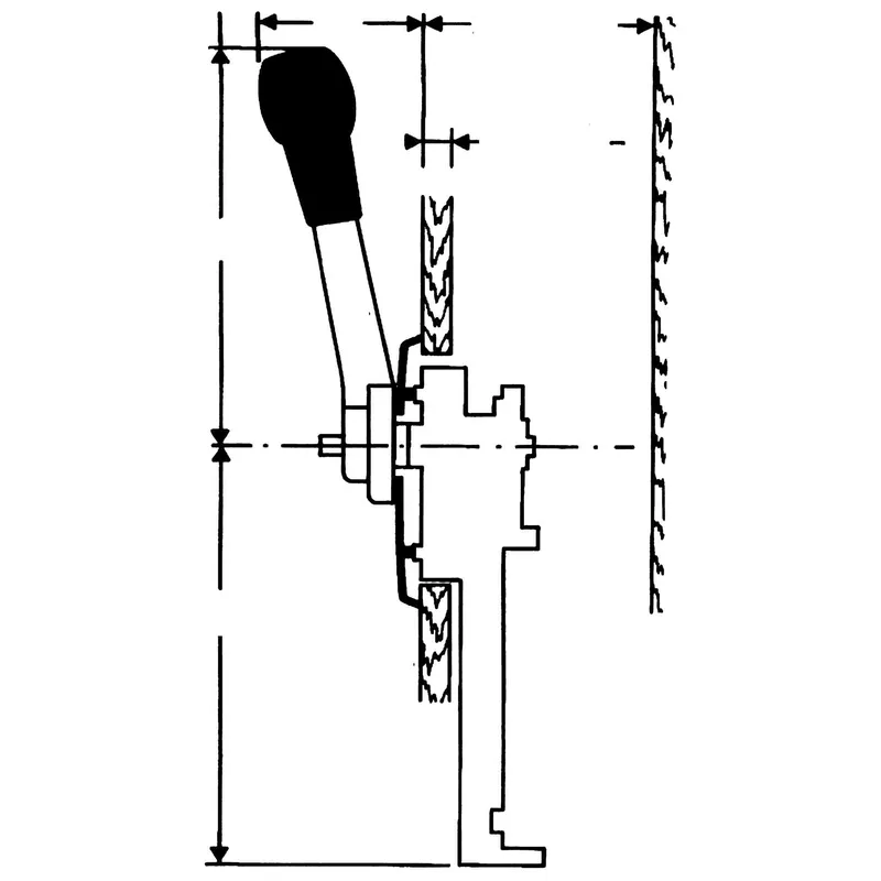 SeaSgtar Einhebel-Fernbedienung B80/S, Seitenmontage, für Segelschiffe
