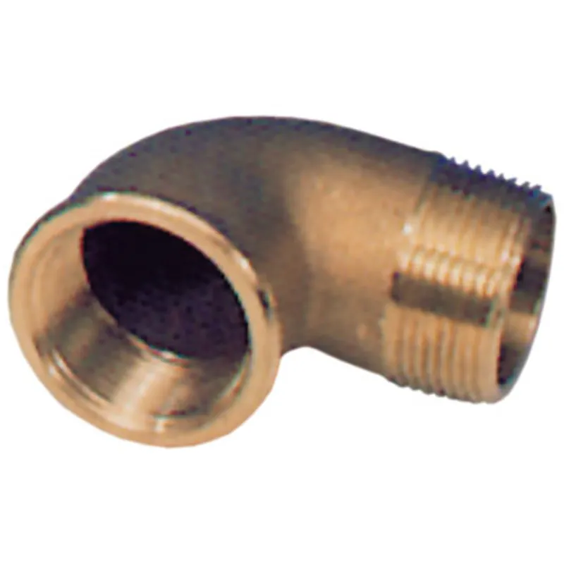 Messing 90° Krümmer, 2", Innen- & Außengewinde