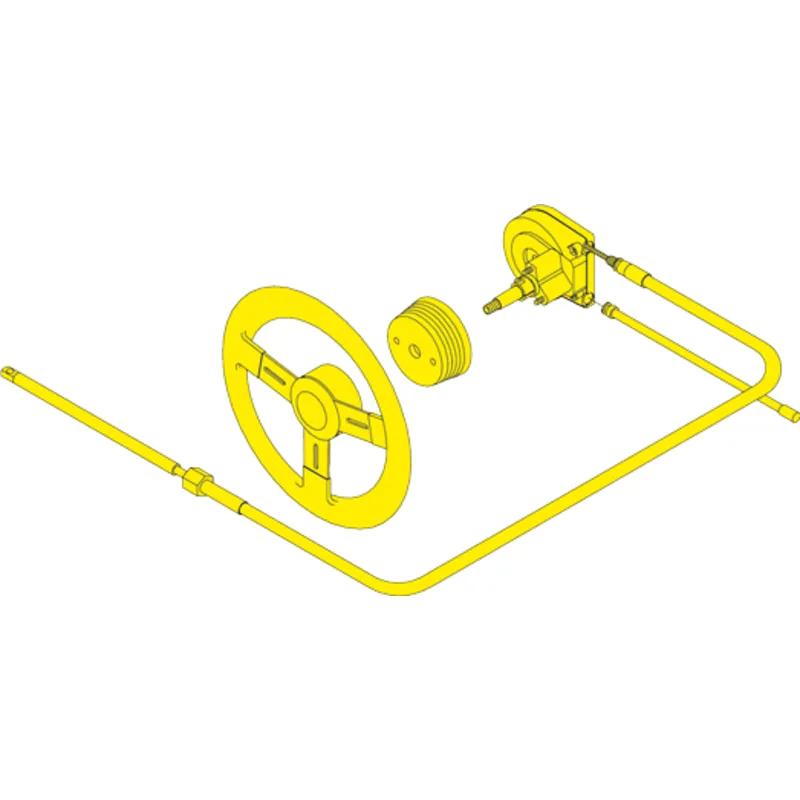 Seastar Light Duty Steuerung mit Kabel 26' (7.93m) + Steuerrad Riviera Schwarz