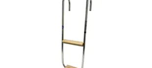 Niro Badeleiter mit Holz Stufen