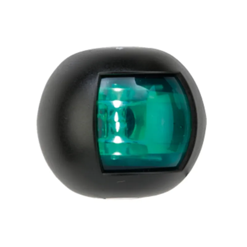 Positionslaterne Grün, Steuerbord, Led 12-24v, Schwarzes Kunststoffgehäuse