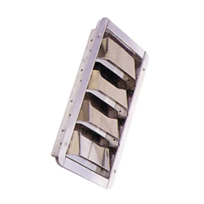 Niro Lüftungblech 'Louvre', 240x90x29mm (Einbaumaße), 265x112mm (Außenmaße)