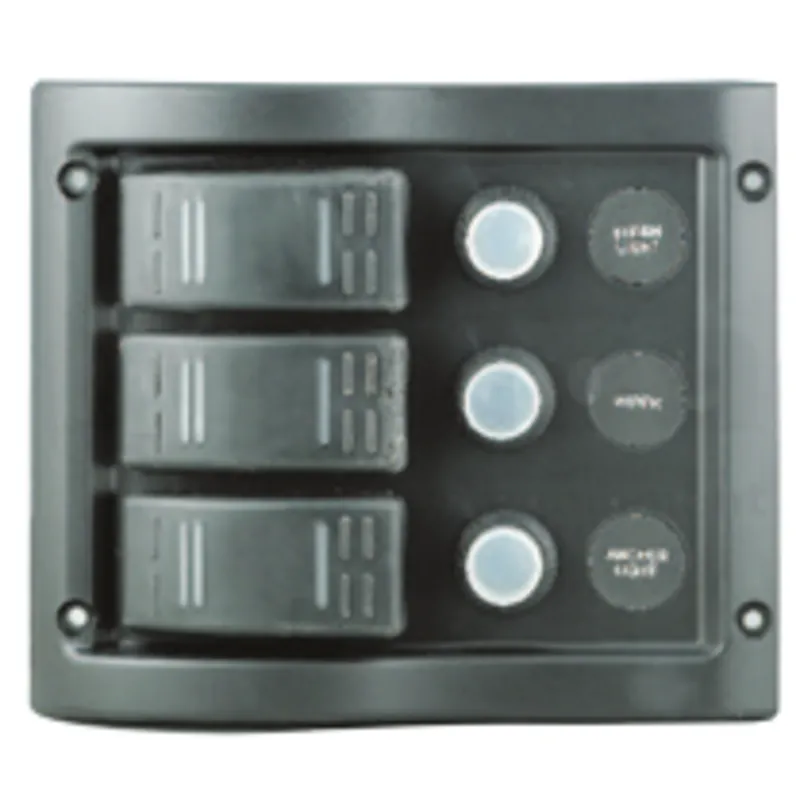 Kunststoff Schalttafel, 12v, 6-Schalter & Led-Indikator, Automatischen Sicherungen (2x5a-2x10a-2x15a)