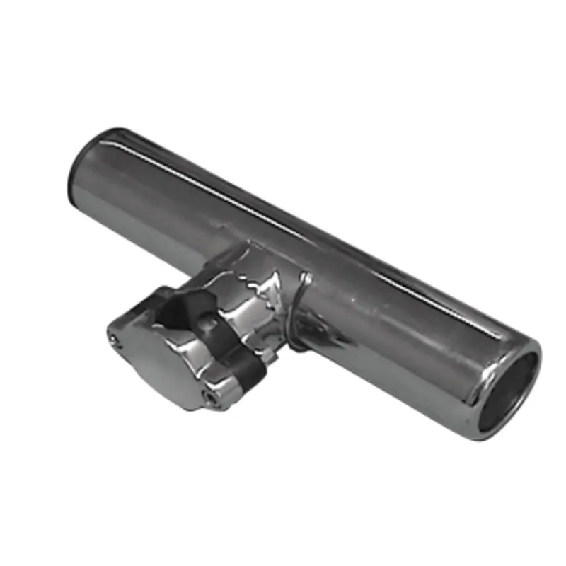 Niro Angelrutenhalter für Relingsmontage (Ø25mm), L=215mm, Max. Ø40mm