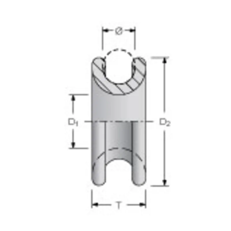 Antal Aluminium Low Friction Ring, D1=28mm, D2=70mm, Ø=20mm, T=31mm, Arbeitslast 6400kg