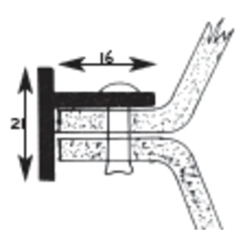 T-Profil (T-3) für "L-3" Streifenlänge 4mtr Weiss
