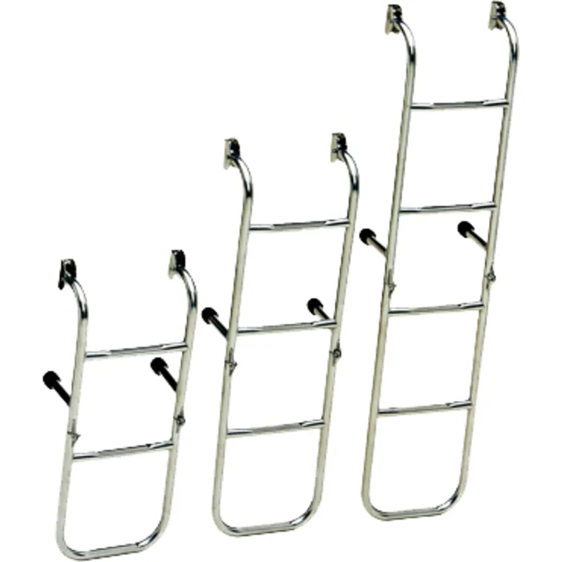 Niro Badeleiter, 5-Stufen, mit Festen Distanzhaltern, Abm. Ausgeklappt 260x1040mm, Rohr Ø20mm