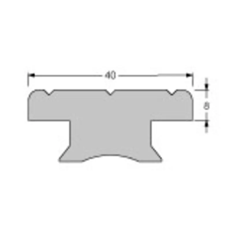 Antal Aluminium/Niro Genuaschlitten 40x8, mit Rolle, 160x60x142mm, Arbeitslast 3800kg