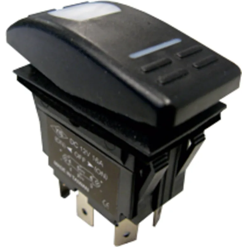 Wasserdichter Schalter mit Led-Indikator, 6-Polig, (On)-Off-(On), 15a/12v