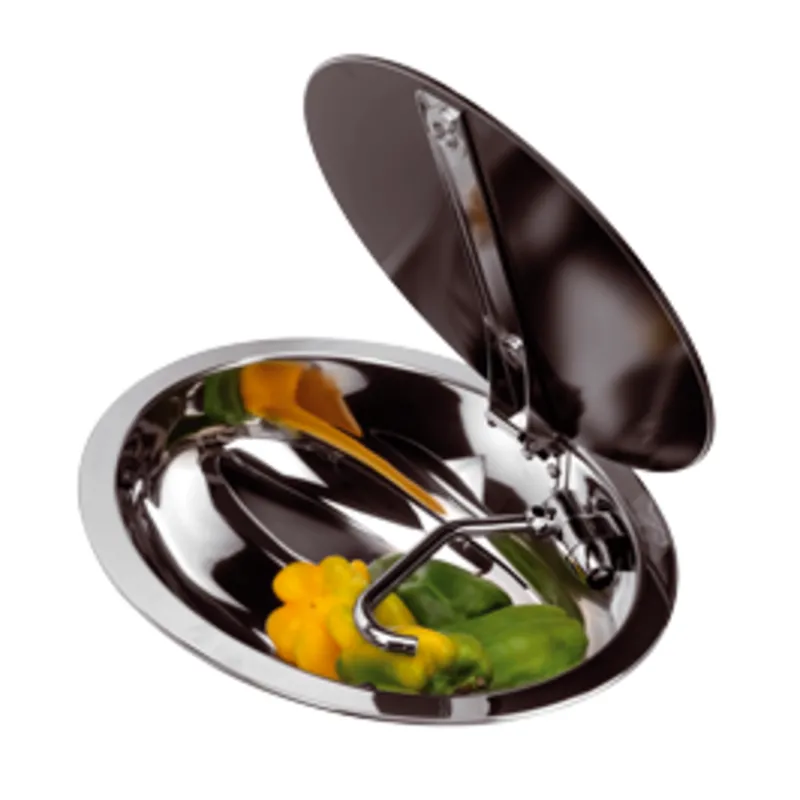 Niro Spüllbecken, Ovales, mit Rauchglasdeckel, 510x390x150mm