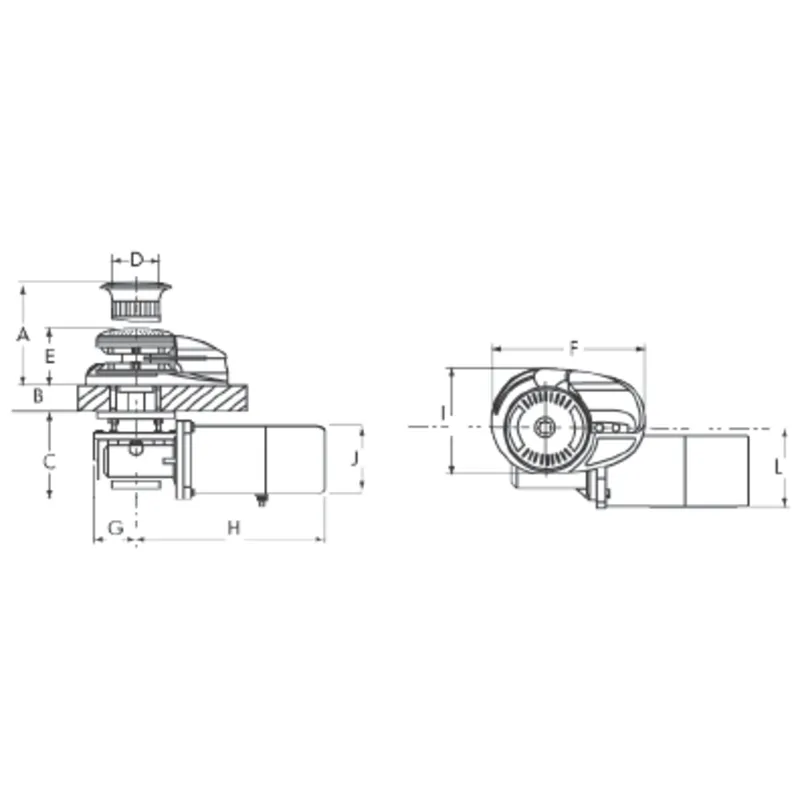 Lofrans Windlasses Ankerwinde Vertikal, Modell 'Project X3', 8mm, 12v, 1700w, Ohne Spillkopf