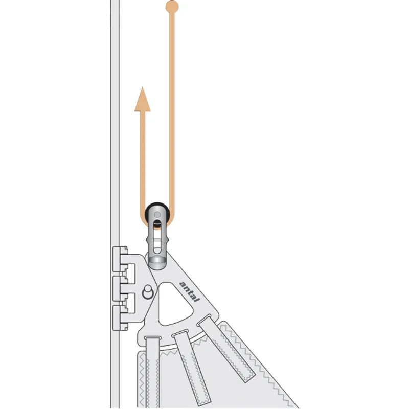 Antal Niro 'Nitronic 50' Twin Halyard Blöcke, Leine Ø12-14mm, Arbeitslast 3500kg