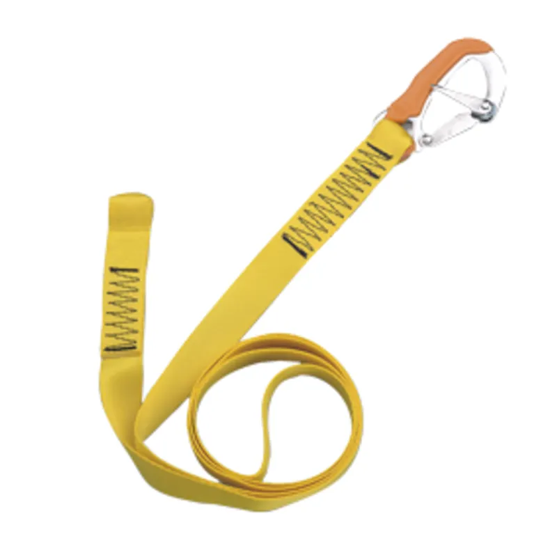 Sicherheitsleine mit 1 Niro Karabinerhaken, L=2000mm, Gelb (Ce En 89-686)