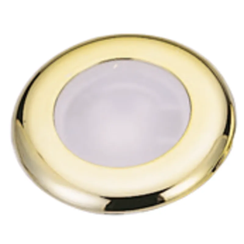 Kunststoff Led-Deckenleuchte mit Crom Ring, Ø77.2mm, Einbau, 12-24v/1,8w, Warm White