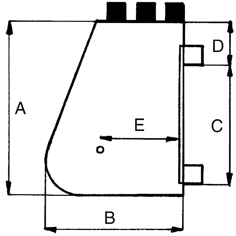 Kompletter Rudersatz, Kurzes Modell, mit Heckbeschlägen