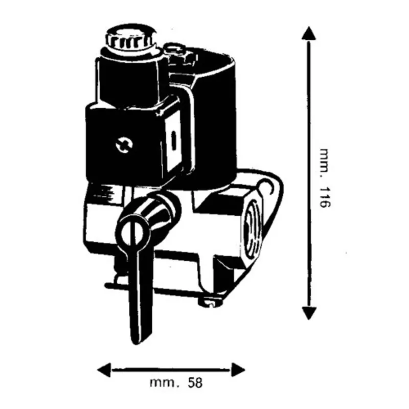 Elektrisches Sperrventil, 12v/12w, 1/2" Innengewinde