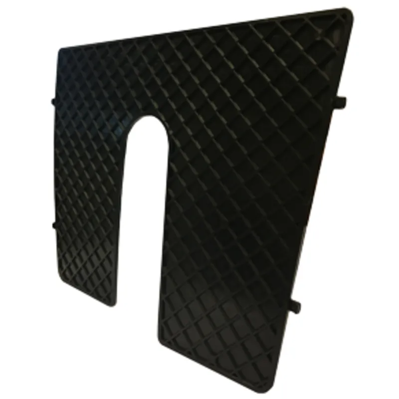 Heckspiegelschutzplatte, 450x360mm, mit Einkerbung, Black