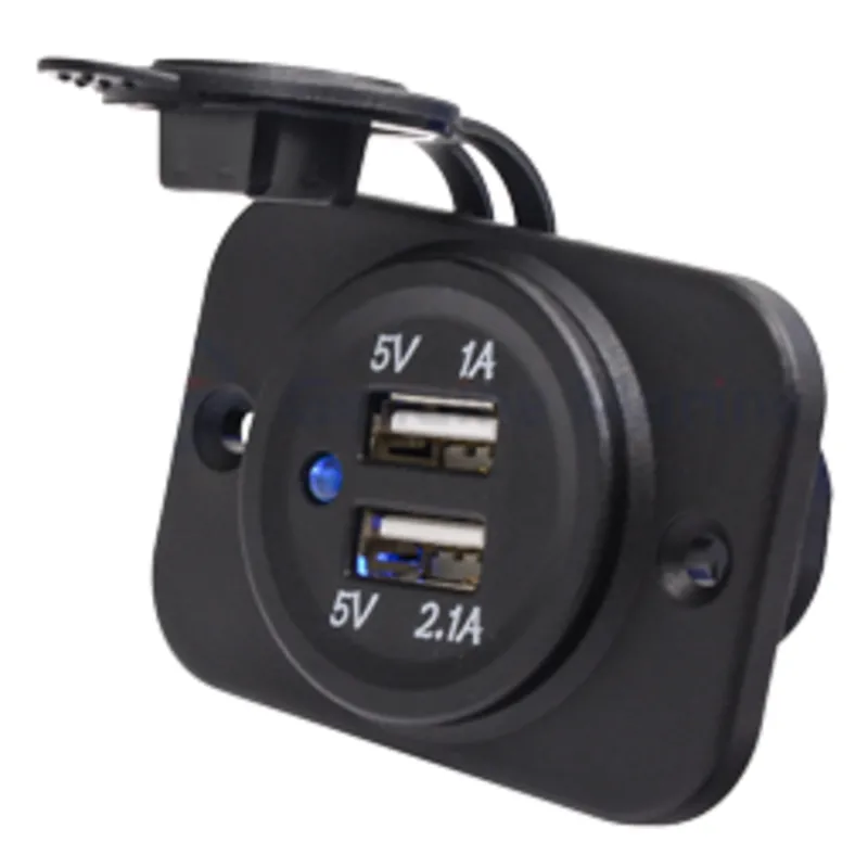 Wasserdichter Dc Usb Steckdose mit 2 Eingangen (Einzel)