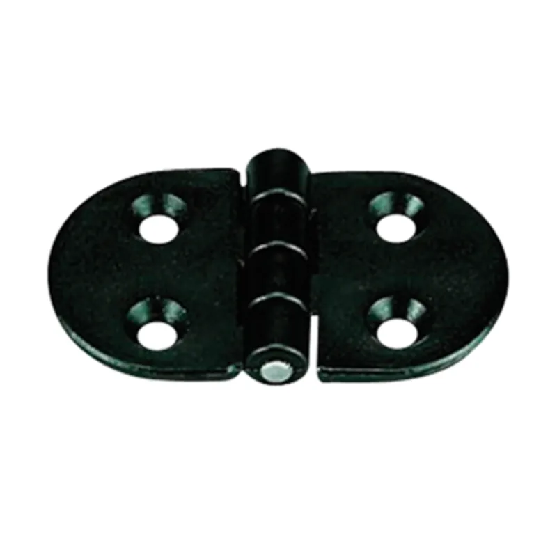 Kunststoffscharnier Polyamid, Rund Schwarz, 70x40mm, 270°