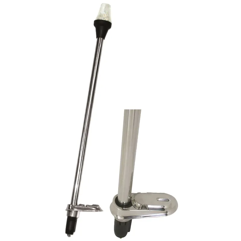 Rundumstrahlendes Weißes Toplicht, Abnehmbar, 12v/10w, 360°, Schwarzes Gehäuse, Klare Linse, H=545mm