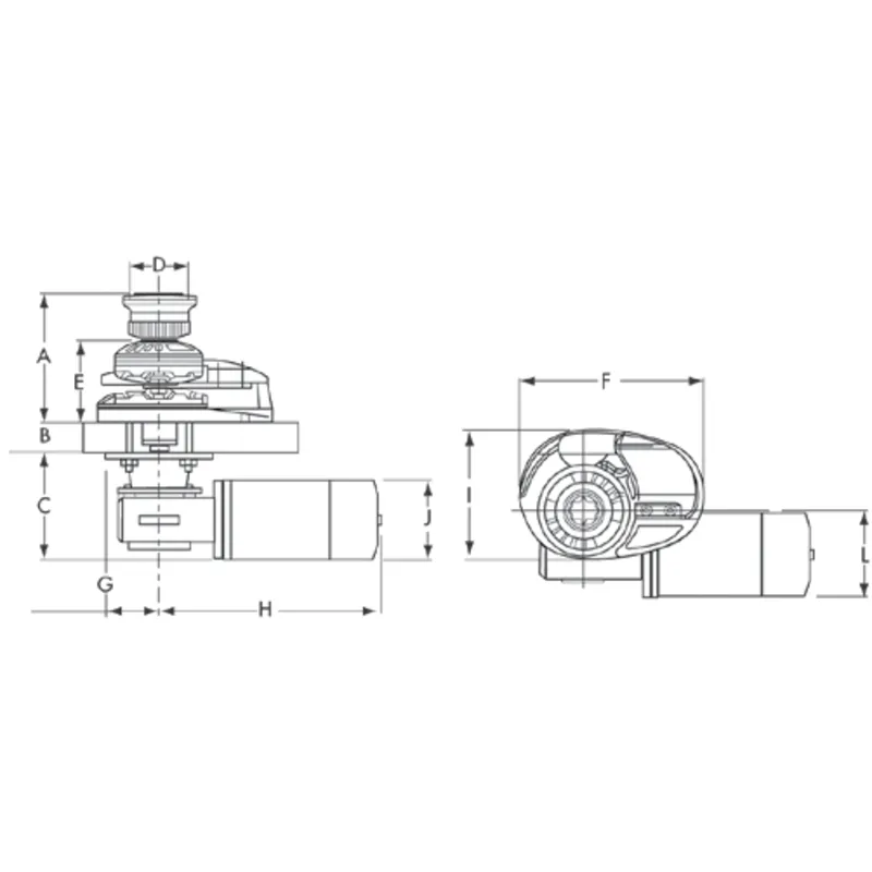 Lofrans Windlasses Ankerwinde Vertikal, Modell 'Project X1', 6mm, 12v, 500w, mit Spillkopf