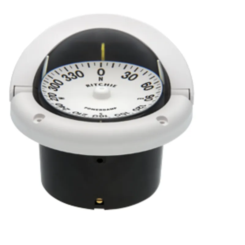 Ritchie Kompass Modell 'Helmsman', Hf-742w, 12v, Einbaukompass, Rose Ø95mm/5°, Weiß