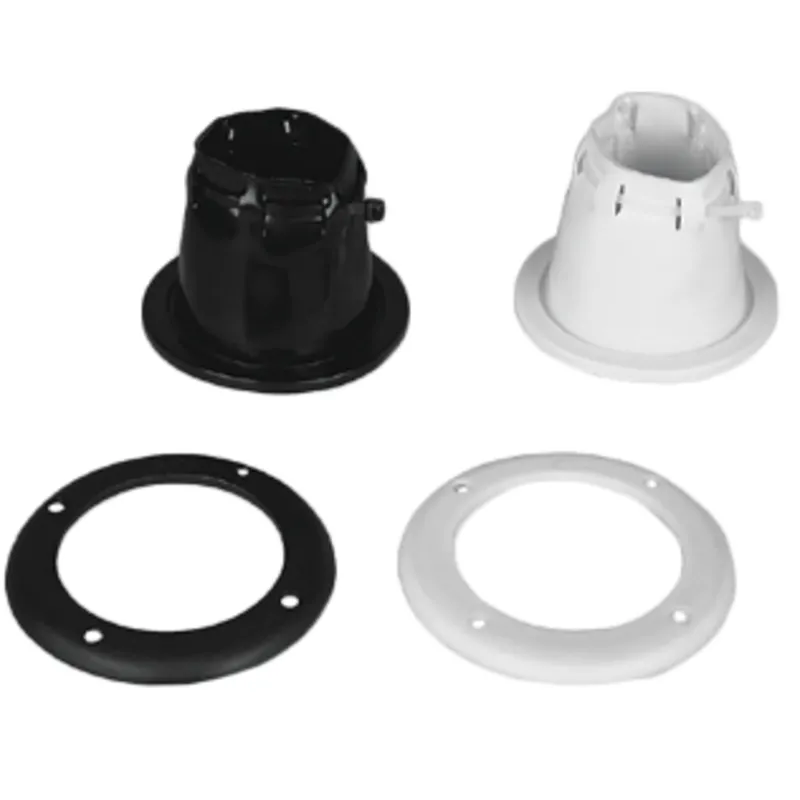 Kabeldurchführung Weiß Verstellbar mit Ring, 85x105mm