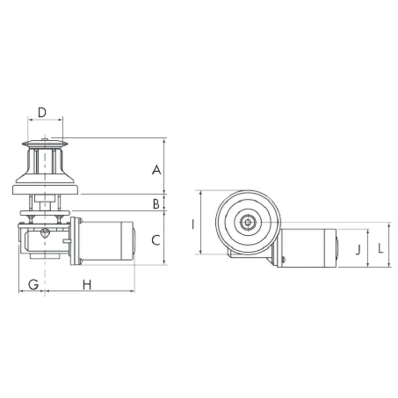 Capstan Vertikal, Modell 'T1700', 24v, 1700w