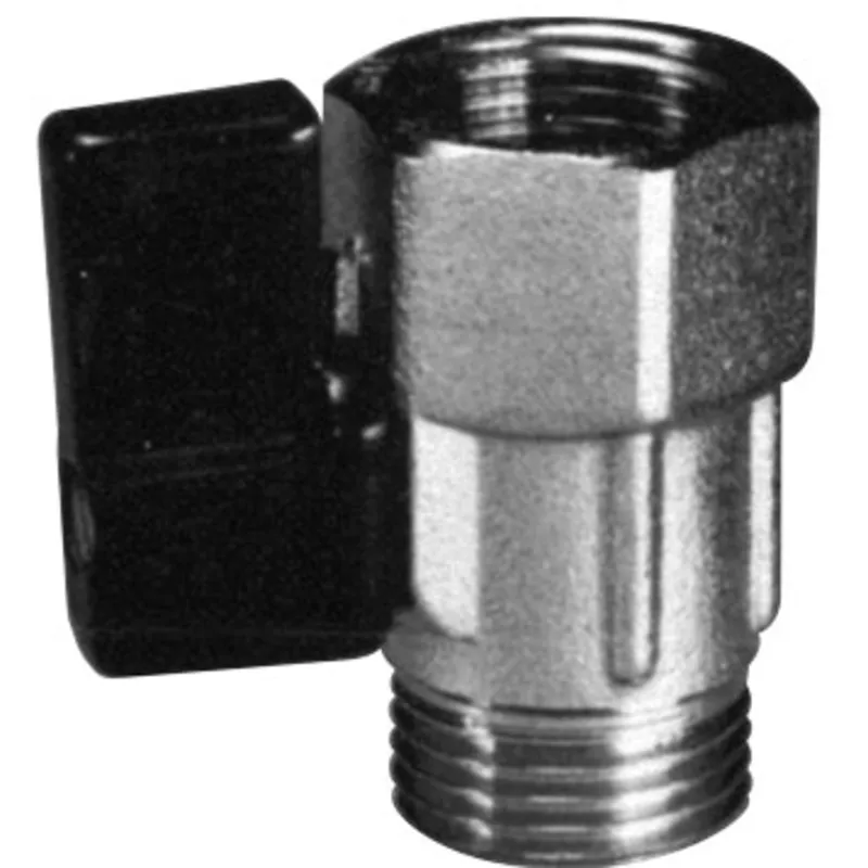 Messing-Verchromt Mini-Kugelhahn, 1/2", Innen- & Außengewinde