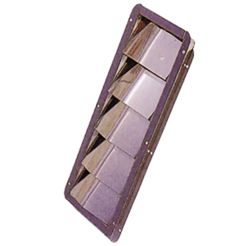 Niro Lüftungblech 'Louvre', 305x87x27mm (Einbaumaße), 328x112mm (Außenmaße)