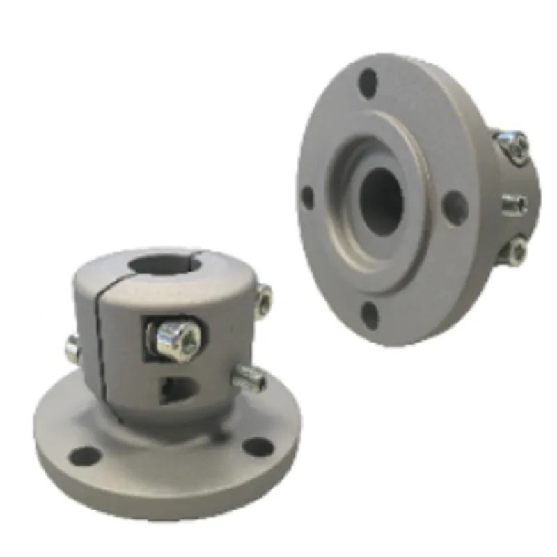 Stählerner Klemmflansch mit Zentrierrand, Ø40mm-Welle, Zentrierrand Ø65mm, Lochkreis Ø100mm, 4x Ø12,5mm (Kanzaki/Yanmar)