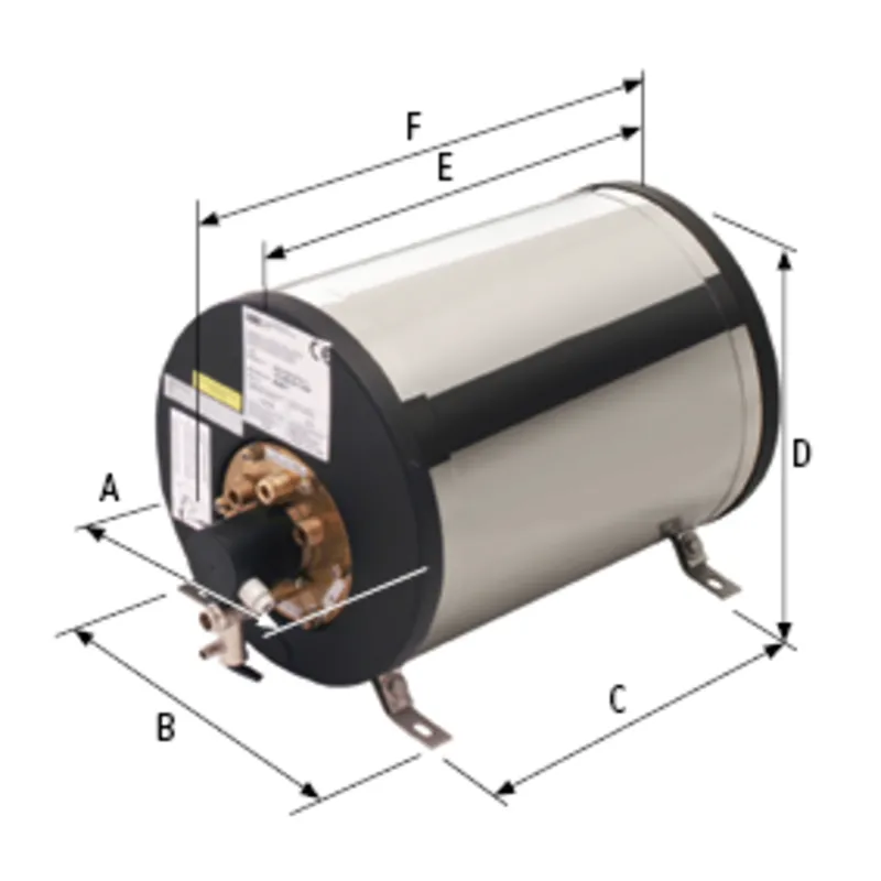 Niro Marine Warmwasserbereiter, 800w/22l, Rundes Modell, Gewicht 14kg