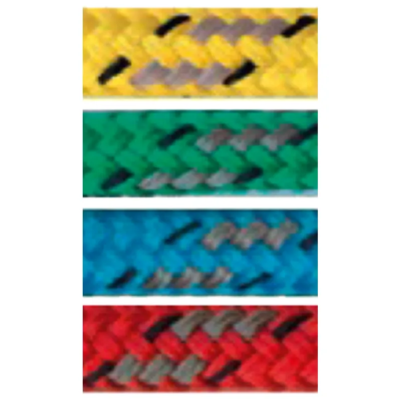 Allcord-19, Doppelt Geflochtene Schotleine Full Color, Ø12mm, Gelb mit Grauem Kennfaden, 200m