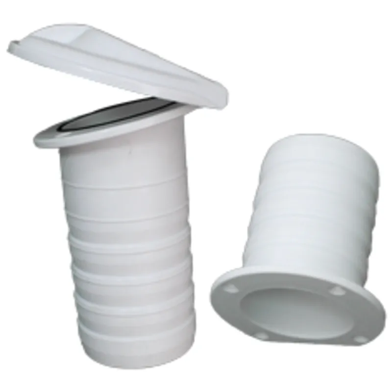 Nylon Borddurchlass mit Klappe, 2-Teilig, Øeinbau (Tule) 79mm, Klappe Ø130mm